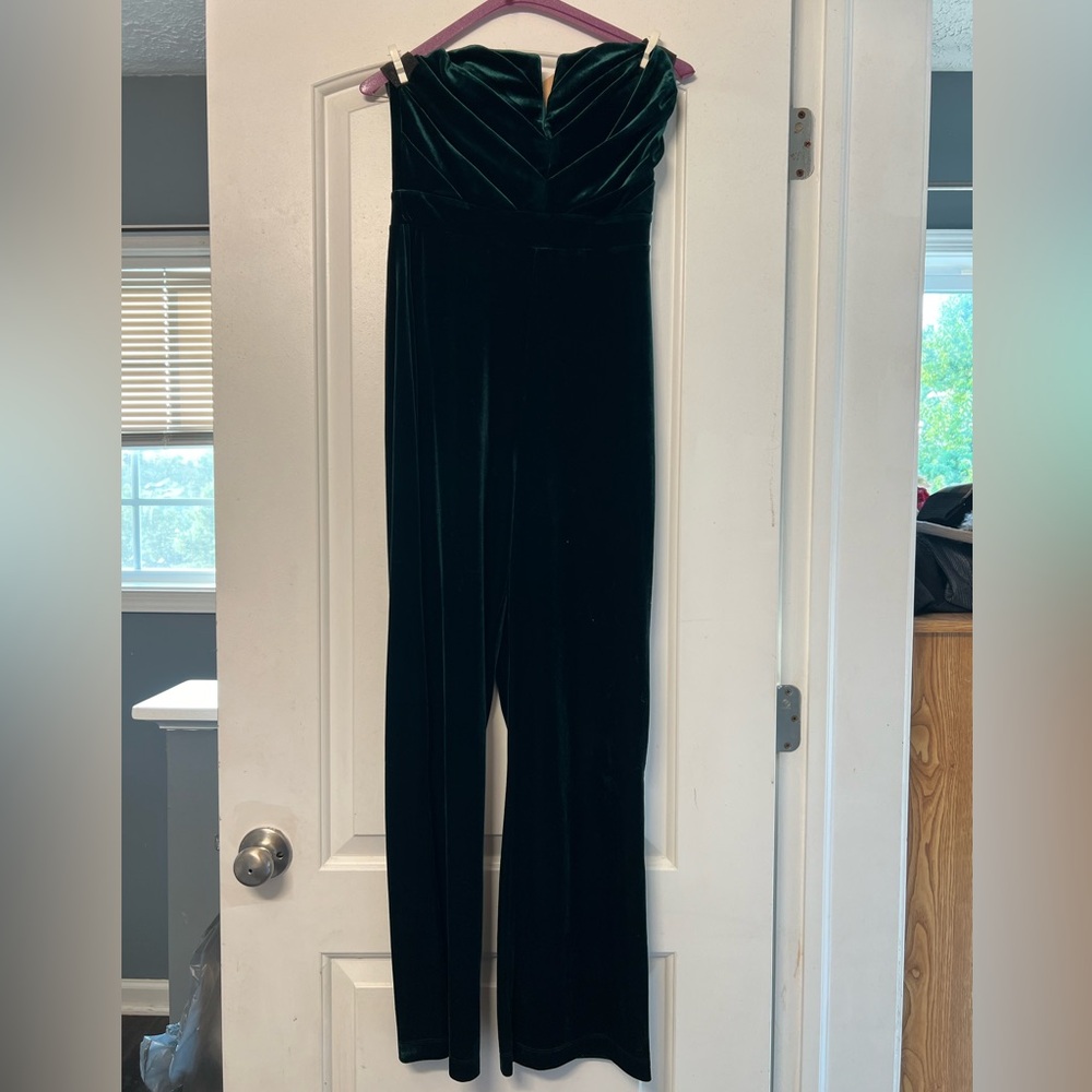 Velvet green lulus jumpsuit
